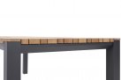 Grafitowy stół ogrodowy z blatem teak RIDGE 220 4so
