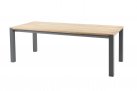 Grafitowy stół ogrodowy z blatem teak RIDGE 220 4so