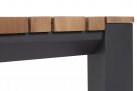 Grafitowy stół ogrodowy z blatem teak RIDGE 220 4so