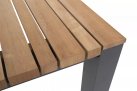 Grafitowy stół ogrodowy z blatem teak RIDGE 220 4so
