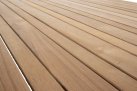 Grafitowy stół ogrodowy z blatem teak RIDGE 220 4so