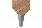 Grafitowy stół ogrodowy z blatem teak RIDGE 220 4so