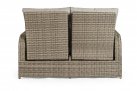 Sofa 2-osobowa z pochylanymi oparicami beżowy technorattan KENT bhizotto