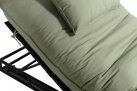 Łóżko ogrodowe czarne z materacem Sunbrella zielonym EMMA Hartman