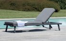Leżak na taras TAORMINA – aluminiowy, poduszka hydrofobowa, grafitowy