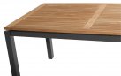 Zestaw stołowy aluminiowy z blatem teak i 4 fotele pozycyjne SONATA Hartman