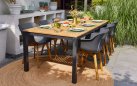 Aluminiowy stół ogrodowy z blatem teak 220x100 SONATA Hartman