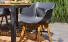 Aluminiowy stół ogrodowy z blatem teak 220x100 SONATA Hartman