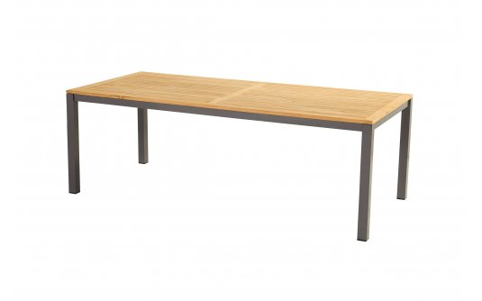 Aluminiowy stół ogrodowy z blatem teak 220x100 SONATA Hartman