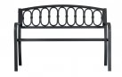 Antracytowa ławka ogrodowa metalowa PANCA