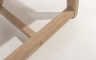 Komplet jadalniany na taras ze szczotkowanego drewna teak JULIA 4SO dla 6 osób