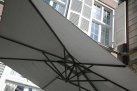 Parasol z boczną noga antracyt i taupe poszyciem 3x3 SIESTA 4so