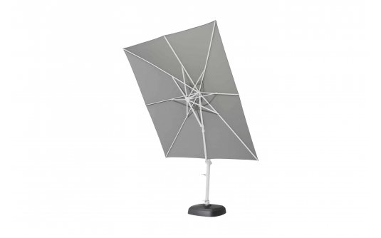 Parasol z boczną noga białą i szarym poszyciem 3x3 SIESTA 4so Parasol z boczną noga białą i szarym poszyciem 3x3 SIESTA 4so