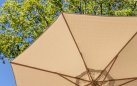 Parasol d350 noga boczna drewnopodobna poszycie piaskowe SIESTA