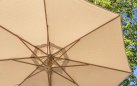 Parasol d350 noga boczna drewnopodobna poszycie piaskowe SIESTA