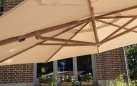 Parasol d350 noga boczna drewnopodobna poszycie piaskowe SIESTA