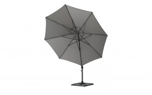 Parasol z boczną noga antracyt i taupe poszyciem ośmiokątny 350 SIESTA 4so