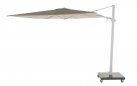 Parasol ogrodowy 300x300 cm ekskluzywny SIESTA PREMIUM noga BIAŁA / poszycie PIASKOWY