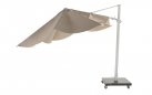Parasol ogrodowy 300x300 cm ekskluzywny SIESTA PREMIUM noga BIAŁA / poszycie PIASKOWY