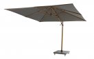 Parasol ogrodowy 300x300 cm ekskluzywny SIESTA PREMIUM noga DREWNO / poszycie ANTRACYT