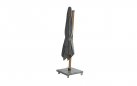 Parasol ogrodowy 300x300 cm ekskluzywny SIESTA PREMIUM noga DREWNO / poszycie ANTRACYT