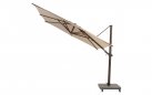Parasol ogrodowy 300x300 cm ekskluzywny SIESTA PREMIUM noga DREWNO / poszycie PIASKOWY