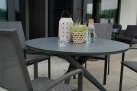 Okrągły stół ogrodowy aluminiowy śr. 120 cm MOJITO ciemnoszary 