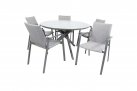 Okrągły stół ogrodowy aluminiowy śr. 120 cm MOJITO ciemnoszary 