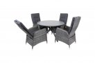 Okrągły stół ogrodowy aluminiowy śr. 120 cm MOJITO ciemnoszary 