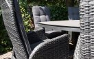 Trójkątny stół 170x170 aluminiowy ciemnoszary MOJITO ceramiczny