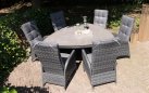 Trójkątny stół 170x170 aluminiowy ciemnoszary MOJITO ceramiczny