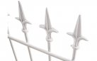 2x Biała postarzana trelisa płotek z ornamentami ogrodowa ELIZZE metaloplastyka