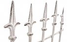 2x biały antyczny postarzana trelisa płotek z ornamentami ogrodowa ELIZZE metaloplastyka