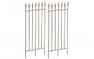 2x brąz metaliczny postarzana trelisa płotek z ornamentami ogrodowa ELIZZE metaloplastyka