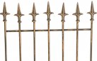 2x brąz metaliczny postarzana trelisa płotek z ornamentami ogrodowa ELIZZE metaloplastyka