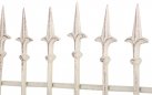 2x kremowy antyczny postarzana trelisa płotek z ornamentami ogrodowa ELIZZE metaloplastyka