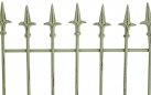 2x zielony antyczny postarzana trelisa płotek z ornamentami ogrodowa ELIZZE metaloplastyka