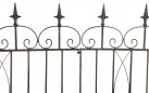 Zestaw 4 płotków trelis metaloplastyka ogrodowych MONTITOS kolor brąz metaliczny