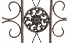 Zestaw 4 płotków trelis metaloplastyka ogrodowych MONTITOS kolor brąz metaliczny