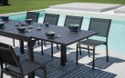 POLA krzesło ogrodowe aluminium i tekstylina 46×59×86 czarne 