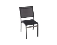 POLA krzesło ogrodowe aluminium i tekstylina 46×59×86 czarne 