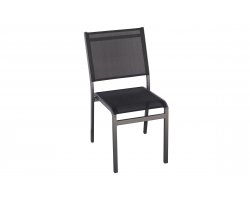 POLA krzesło ogrodowe aluminium i tekstylina 46×59×86 czarne 