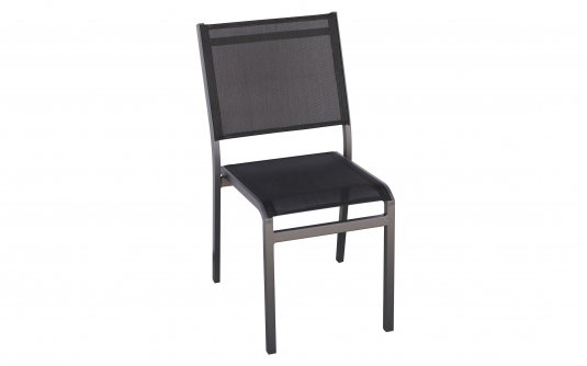 POLA krzesło ogrodowe aluminium i tekstylina 46×59×86 czarne 