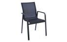 SAMO krzesło ogrodowe aluminium i tekstylina 55×59×86 antracyt