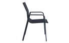 SAMO krzesło ogrodowe aluminium i tekstylina 55×59×86 antracyt