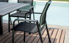 SAMO krzesło ogrodowe aluminium i tekstylina 55×59×86 antracyt