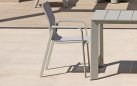 SAMO krzesło ogrodowe aluminium i tekstylina 55×59×86 beżowe