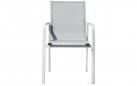 SAMO krzesło ogrodowe aluminium i tekstylina 55×59×86 białe