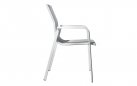 SAMO krzesło ogrodowe aluminium i tekstylina 55×59×86 białe