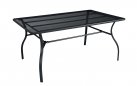 Stół ogrodowy metalowy AMENO 160×100 cm antracytowy dla 6 osób